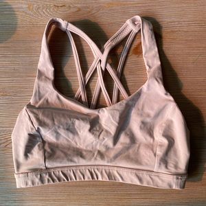 Lululemon sports bra light pink size 6
